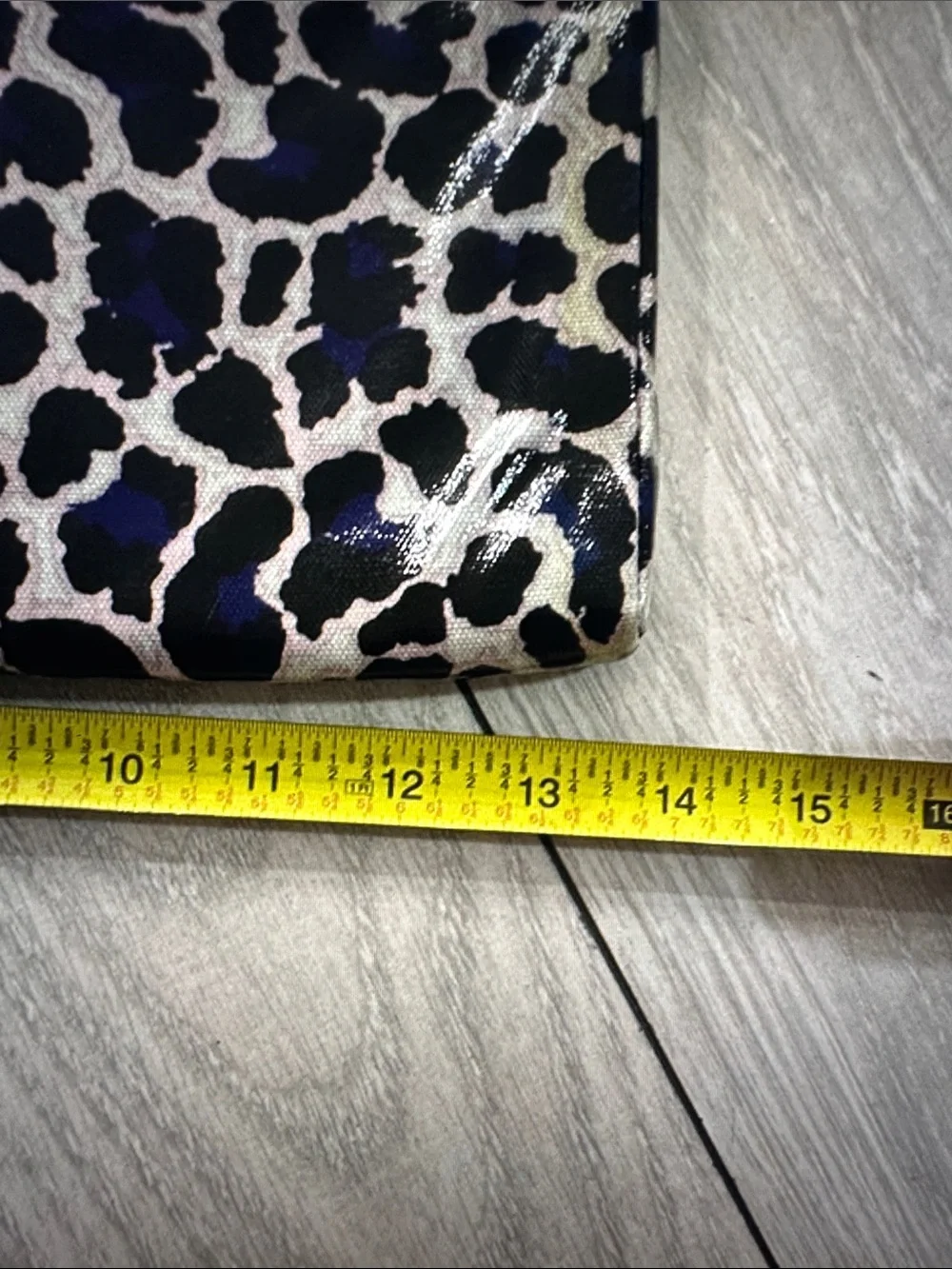 Marc Jacob Leopard Print Zip Clutch in Navy and White